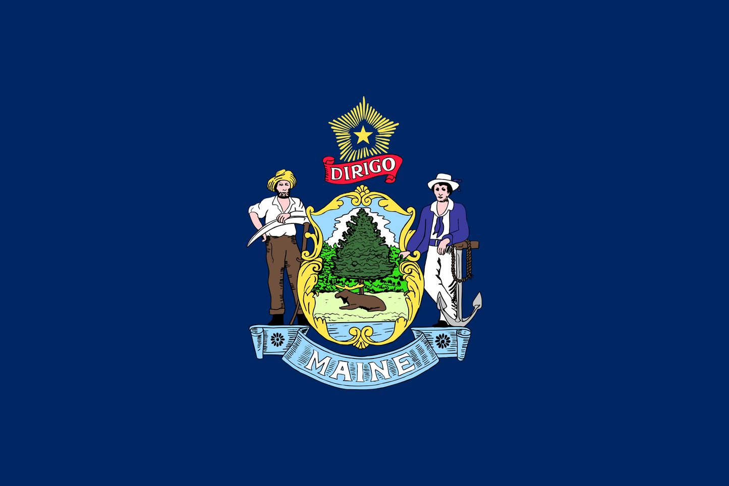 Maine State Flag - 2x3 Feet